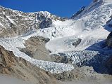 9 5 Makalu Base Camp North And Route To Camp 1 Towards Makalu La From Trail To East Col Camp Makalu Base Camp North close up with the route to the Makalu La going to the left and then up diagonally to the top right from the climb to the East Col Glacier Camp.